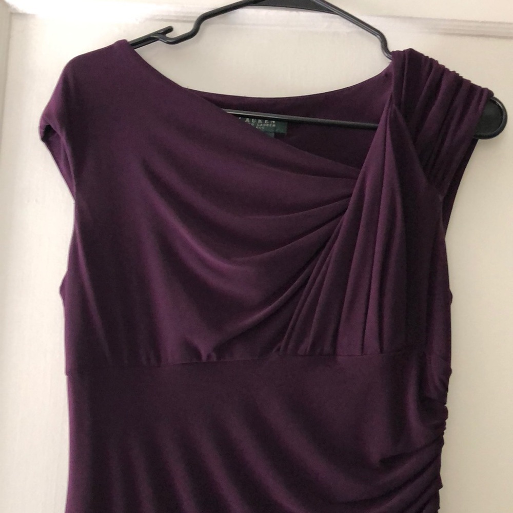 Ralph Lauren Purple Ruched Dress